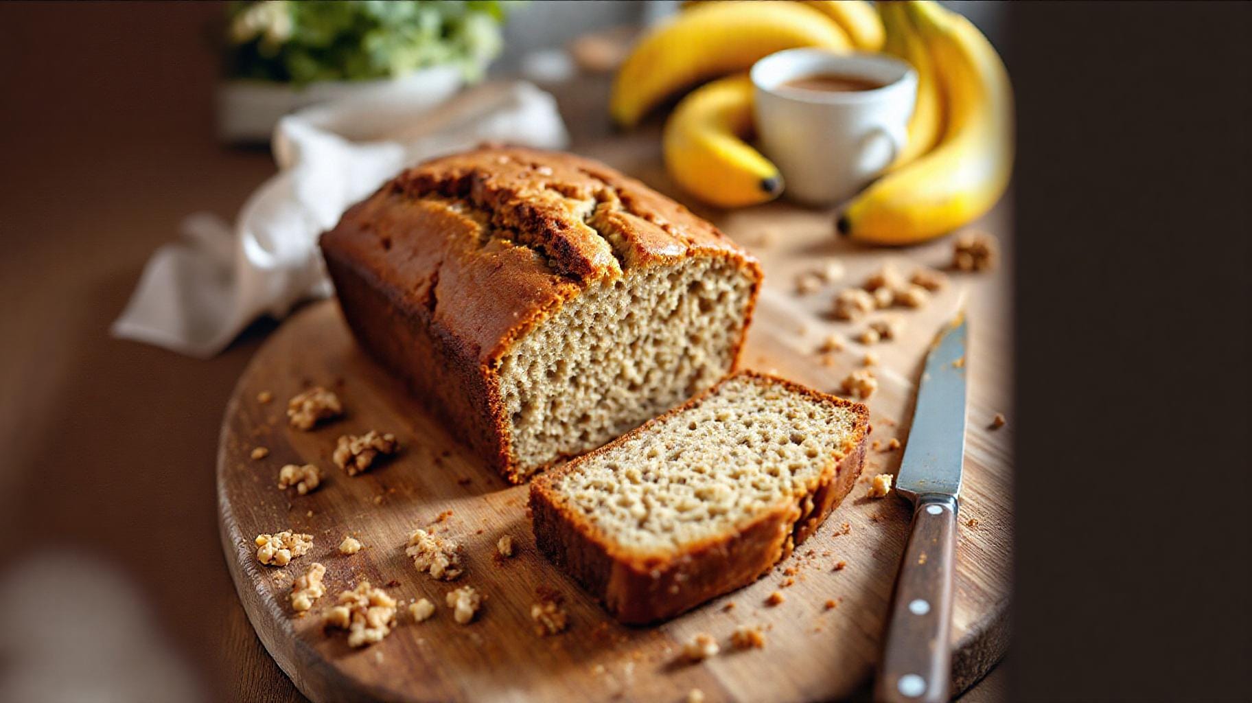 3 ingredient banana bread